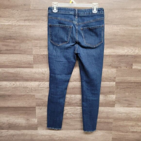 Old Navy Rockstar Super Skinny High Rise Ankle Jeans Womens 4 Blue Distressed - Picture 4 of 14